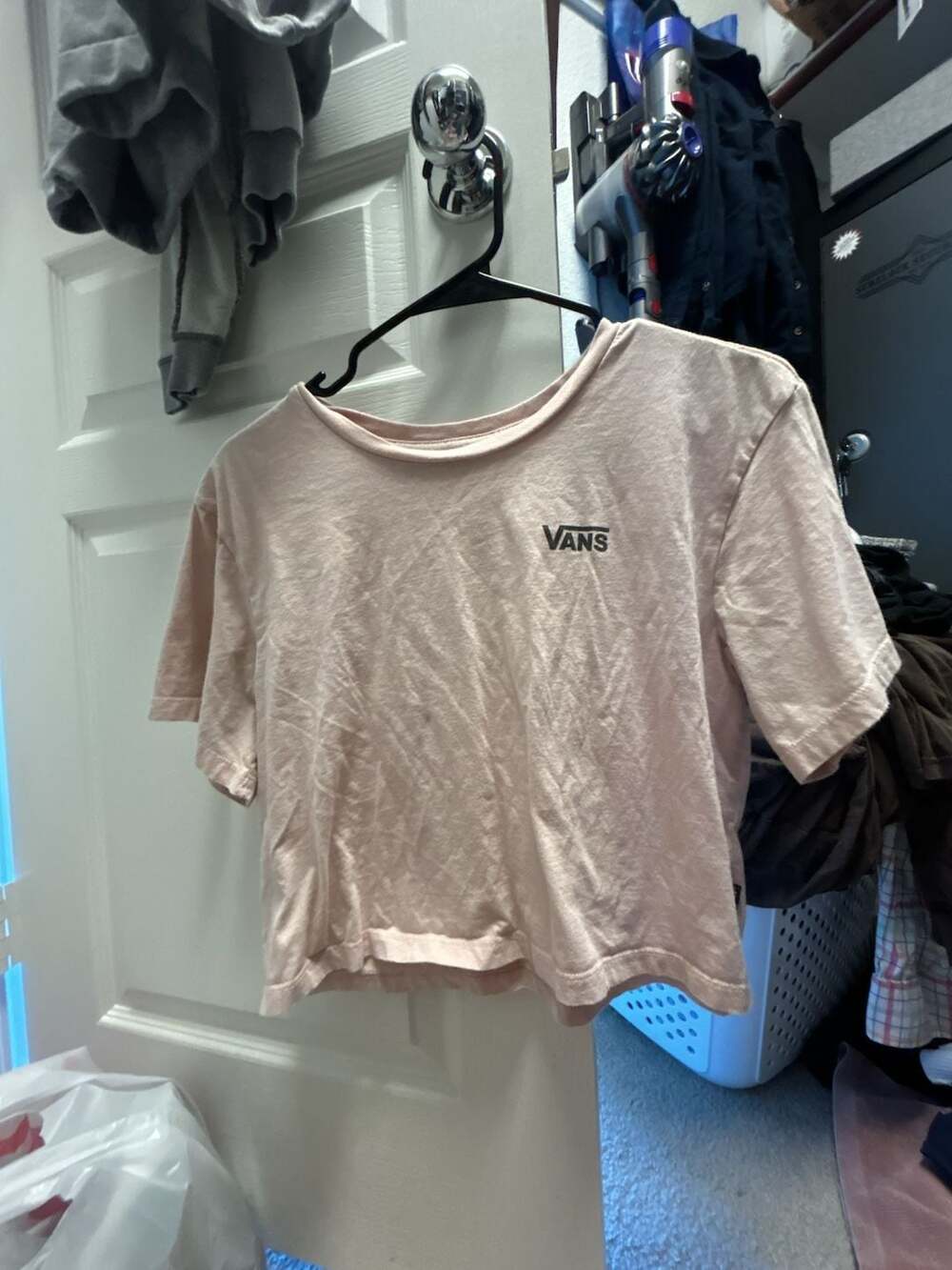 Vans Pink Crop Top Women's Small Short Sleeve T-Shirt